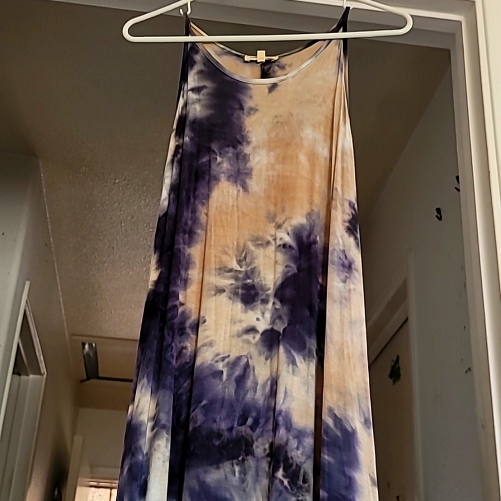 Tie Dye Blue/Pink Maxi